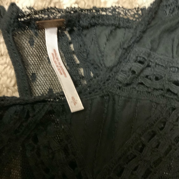 Free people black midi tank top with embroidery - Picture 3 of 12